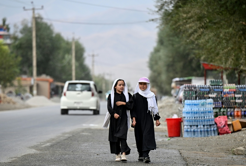 Afghan girls are banned from attending school above primary level — Omer ABRAR / AFP