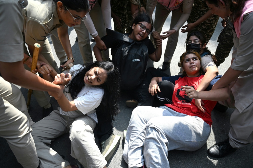 The Cockroach Janta Party said thousands of protesters were detained in New Delhi as they attempted to march on the main protest site, defying a massive security clampdown — Arun SANKAR / AFP