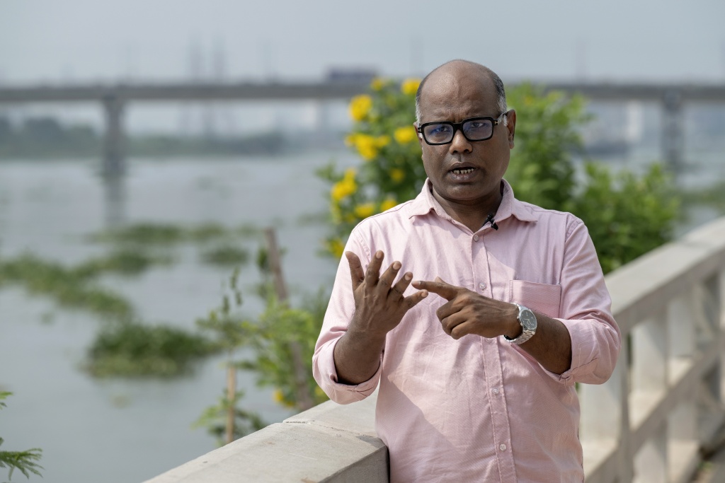 Environmental group Riverine People's secretary general Sheikh Rokon says at least three rivers almost dried up in the absence of a treaty — Salahuddin Ahmed / AFP