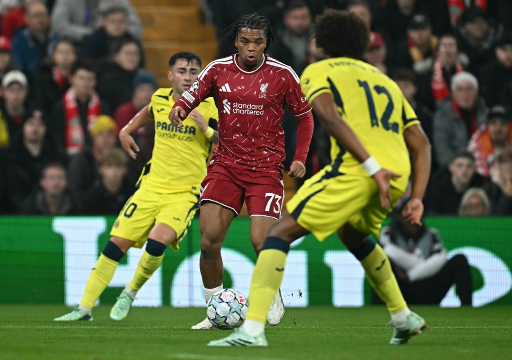 Rio Ngumoha starred in Liverpool's win over Villarreal — Paul ELLIS / AFP