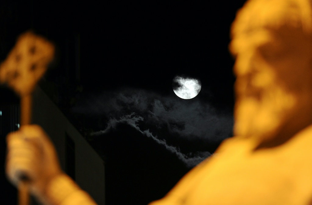 Disputed leader: the statue of Tsar Samuel in the North Macedonian capital, Skopje — ROBERT ATANASOVSKI / AFP