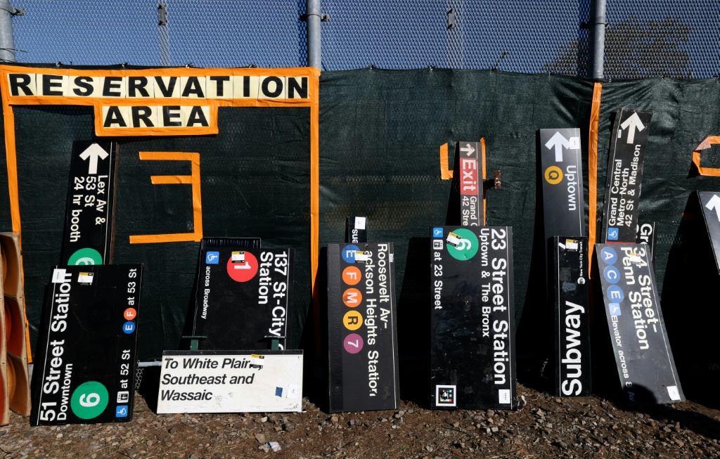 Subway signs can run from $500 to over $1,000 depending on their size — TIMOTHY A. CLARY / AFP