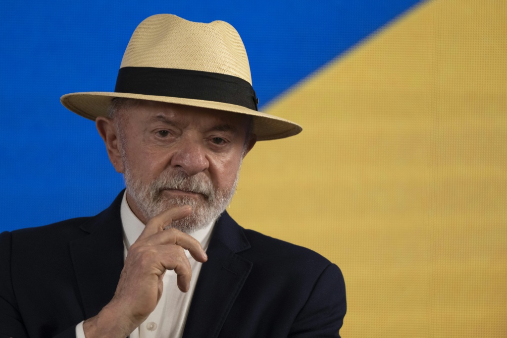 Luiz Inacio Lula da Silva, pictured here in July 2026, is seeking a fourth term in office — Pablo PORCIUNCULA / AFP