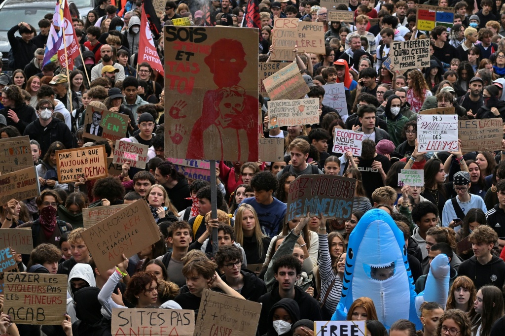 The protests have drawn attention to longstanding inequalities in France's education system — Sebastien Salom-Gomis / AFP
