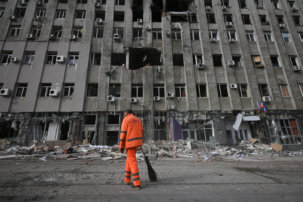 Ukraine has accused the US of not giving it advance warning of Russian strikes — STRINGER / AFP