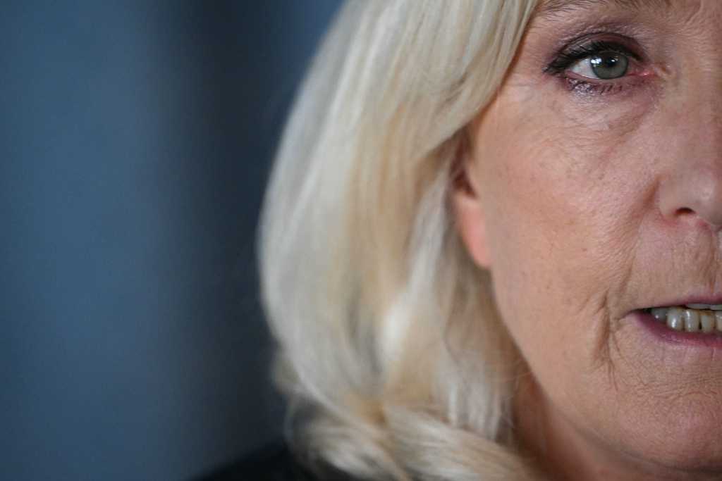 In her speech, Le Pen vowed to preserve France's cultural identity — Lionel BONAVENTURE / AFP