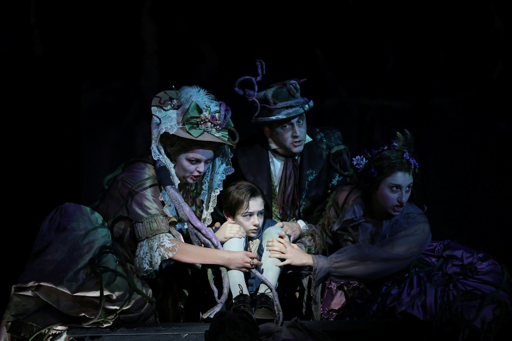 Actors perform in 'Lincoln in the Bardo,' an opera based on George Saunders' award-winning novel — TIMOTHY A. CLARY / AFP