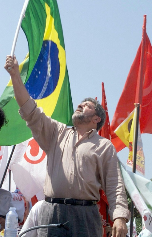 Luiz Inacio Lula da Silva is pictured in 1998, during his third run for the Brazilian presidency — ANTONIO SCORZA / AFP