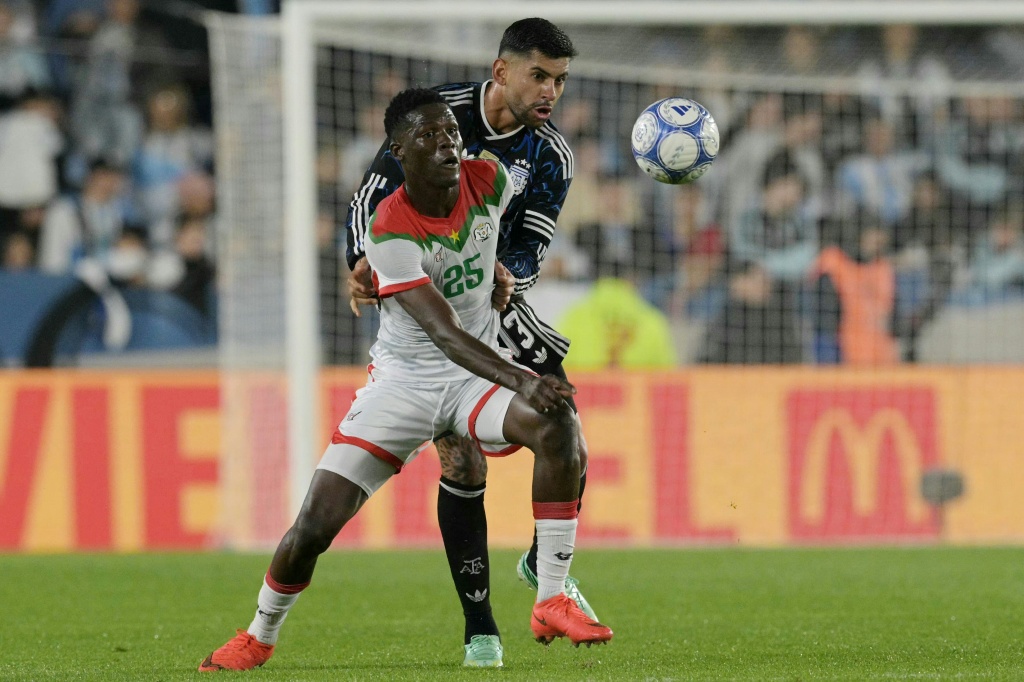 The Burkina under-23 team were despatched to Argentina at the last minute and had to play jetlagged — JUAN MABROMATA / AFP