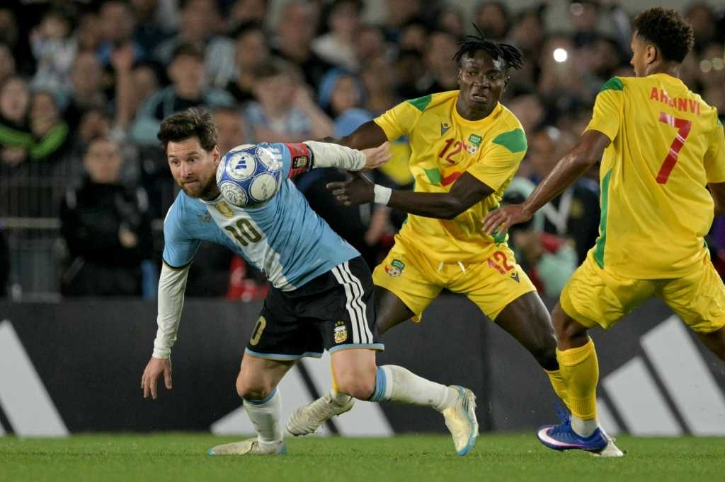 The Benin team's flight to Argentina took not hours but days — JUAN MABROMATA / AFP