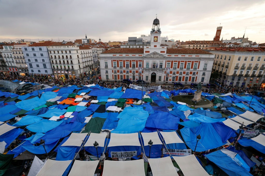 'We'll keep growing': Madrid housing protest camp marks one month