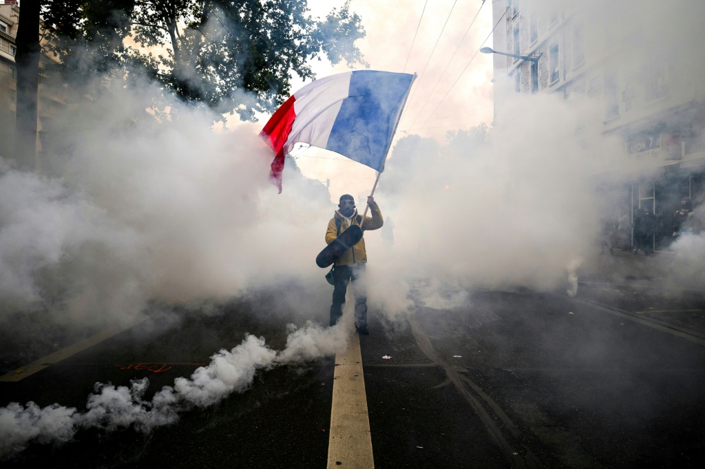 The movement has broadened its demands to include  calls for greater protection of civil liberties and the right to protest — Sameer AL-DOUMY / AFP