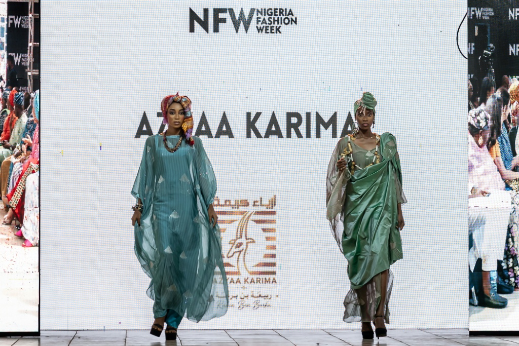 Libyan brand Azyaa Karima was one of several international clothiers invited to Nigeria Fashion Week — Light Oriye Tamunotonye / AFP