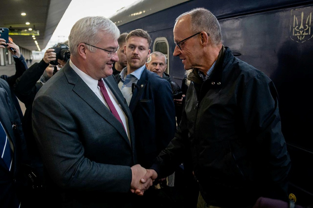 Germany's Merz in Kyiv for talks with Zelensky