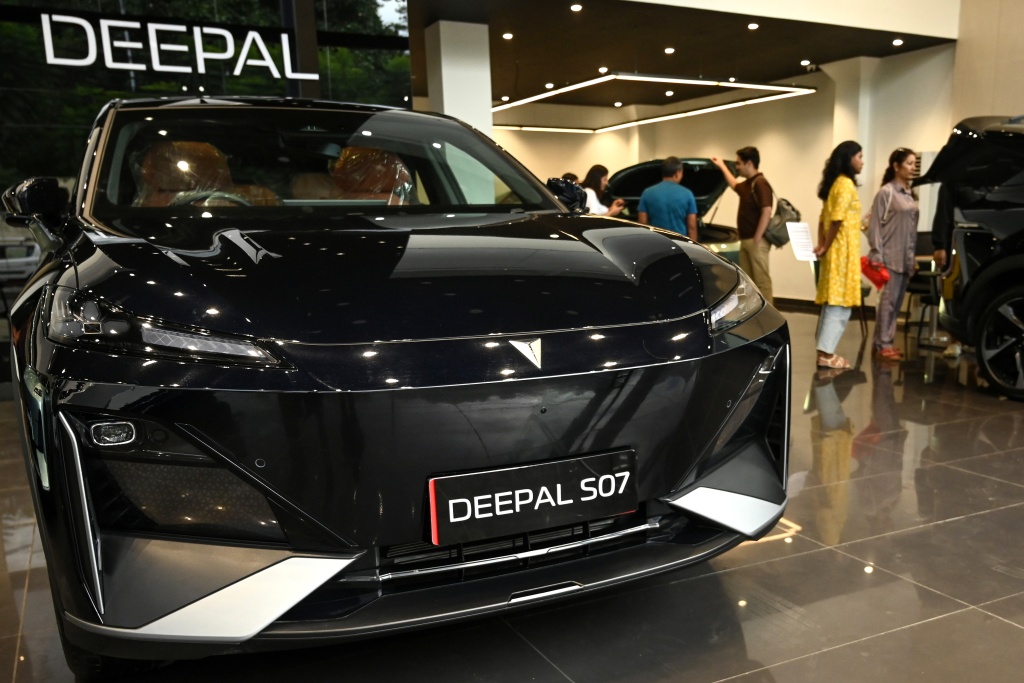 A Chinese-made Deepal car was found to have filmed sensitive information during a recent Norwegian military exercise — Prakash MATHEMA / AFP