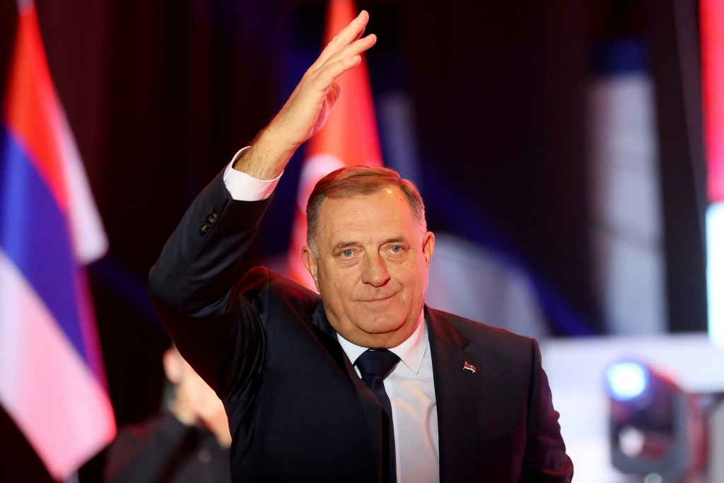 Milorad Dodik remains the central figure in the Serb-run Republika Srpska — STRINGER / AFP