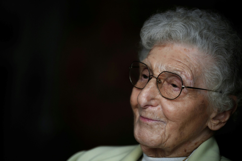 Melanie Berger-Volle escaped Austria and fought with the French resistance — JEFF PACHOUD / AFP