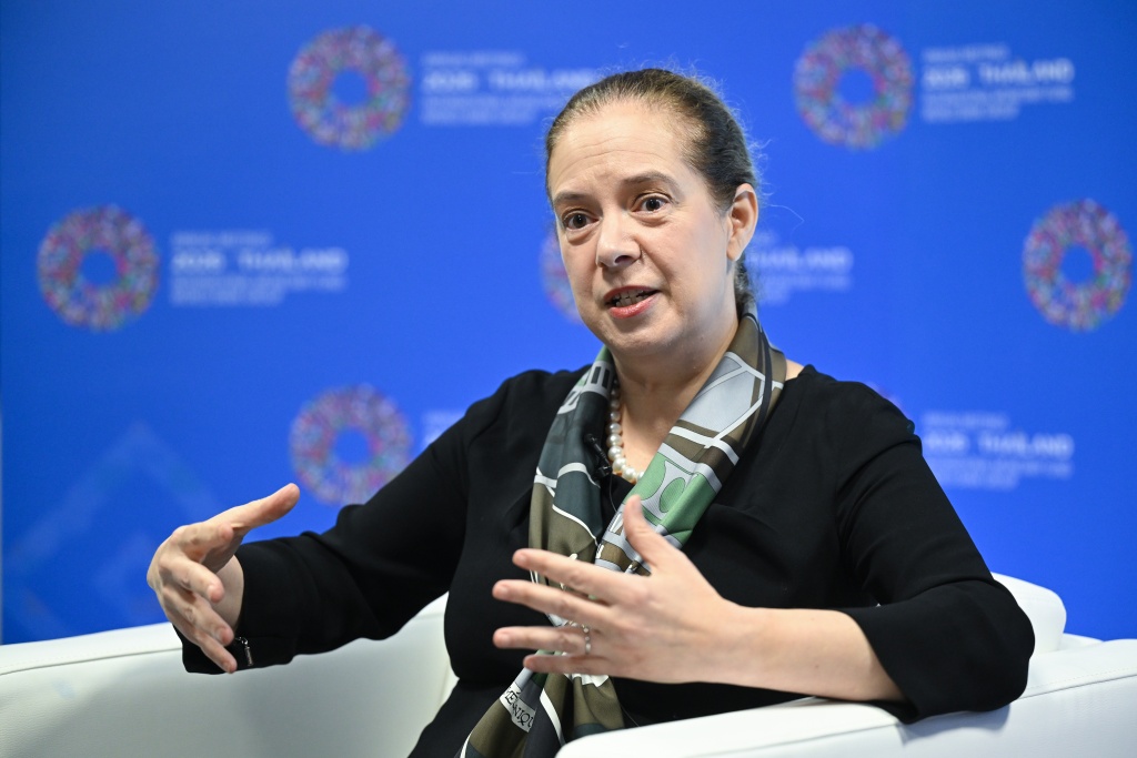 International Monetary Fund (IMF) deputy director of research Petya Koeva Brooks said low-income countries' situation was 'difficult' in the current crisis, but that they must cut costs or raise revenues — Panumas Sanguanwong / AFP