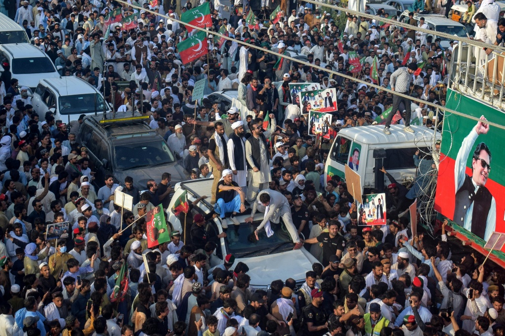 Afridi, the chief minister, said the demonstration was to begin in Khyber Pakhtunkhwa province on Sunday and make its way to Khairabad, 80 kilometres (50 miles) west of Islamabad, by Thursday. — Marwat AKBAR / AFP
