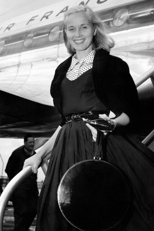 Eva Marie Saint gave birth to her eldest son two days after receiving the Academy Award for Best Supporting Actress — - / AFP