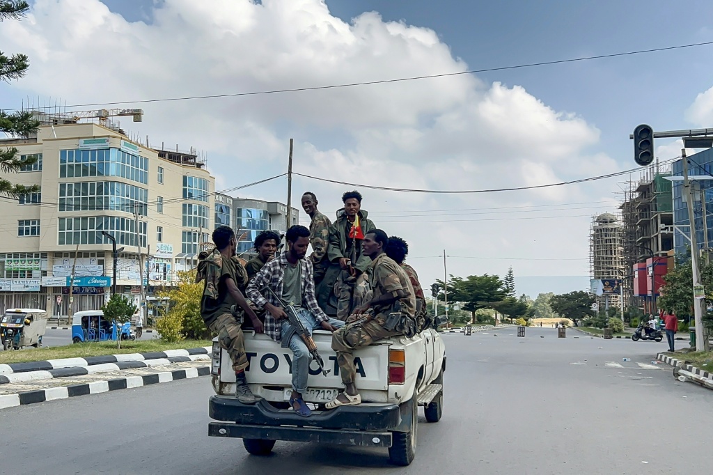 Ethiopian pro-government forces pushed deep into rebel-held territory, entering the regional capital, Mekelle, on Saturday — - / AFP
