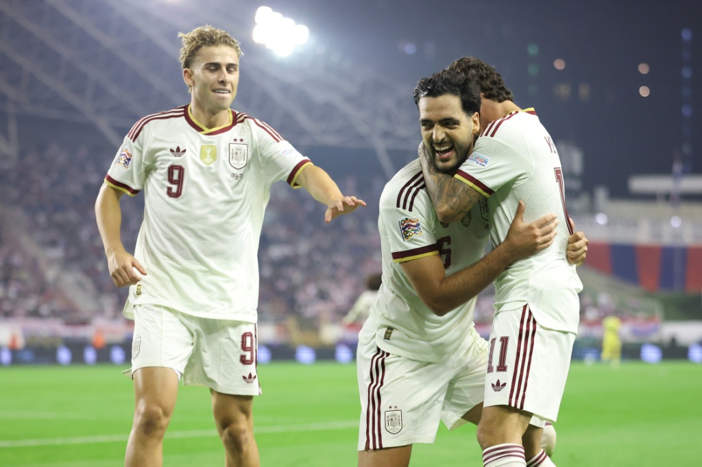 Merino double helps Spain beat Croatia, reach Nations League quarters