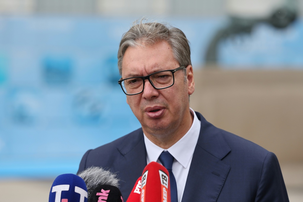 Ardent support for former President Aleksandar Vucic is easy to find on television and in tabloid media — Ludovic MARIN / AFP