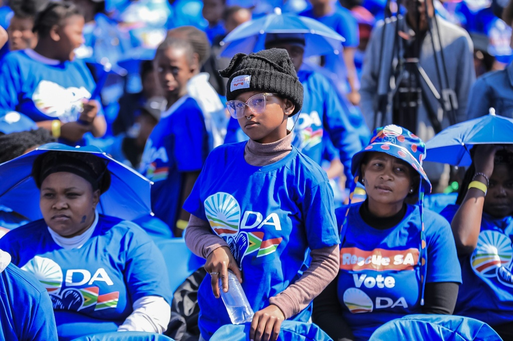 The liberal Democratic Alliance is the second-largest party in South Africa's fragile coalition government — MZINGENKOSI SIBANDA / AFP