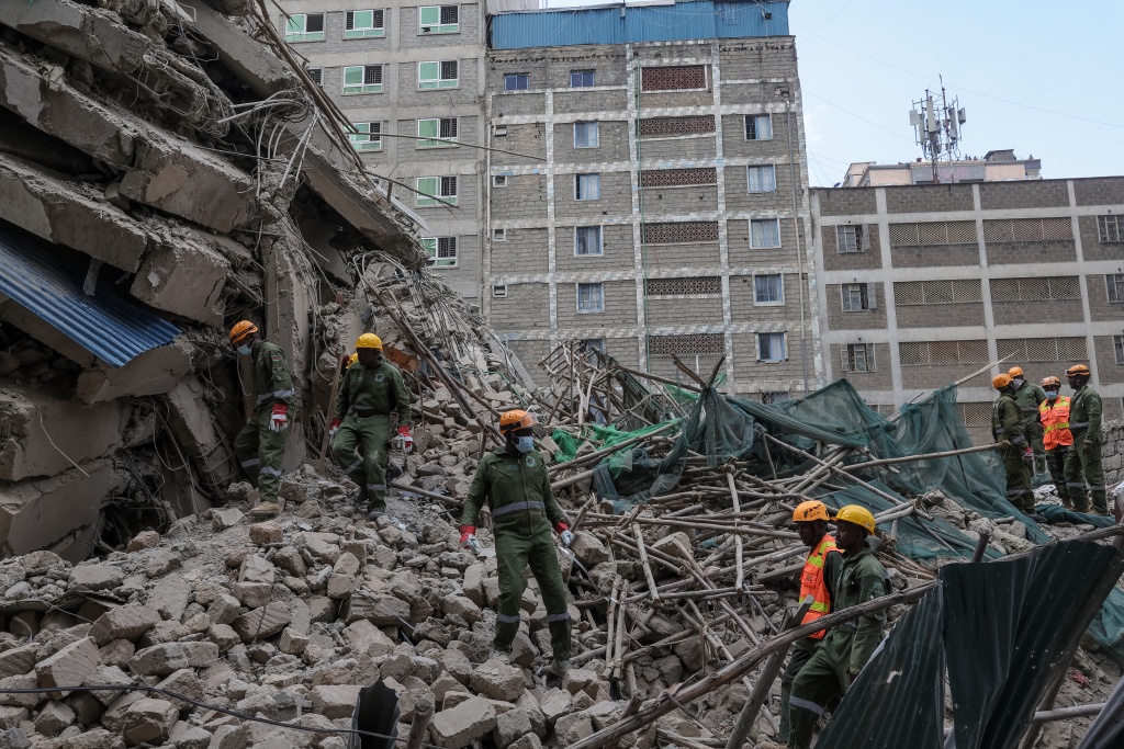John Ogallo, vice-president of the Institution of Engineers of Kenya, said there were warning signs about the building before it collapsed — Tony Karumba / AFP