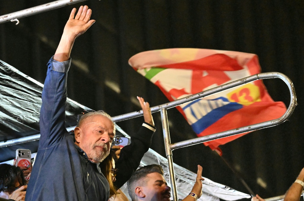 Luiz Inacio Lula da Silva after winning the presidential runoff election in Sao Paulo, Brazil — Juan BARRETO / AFP
