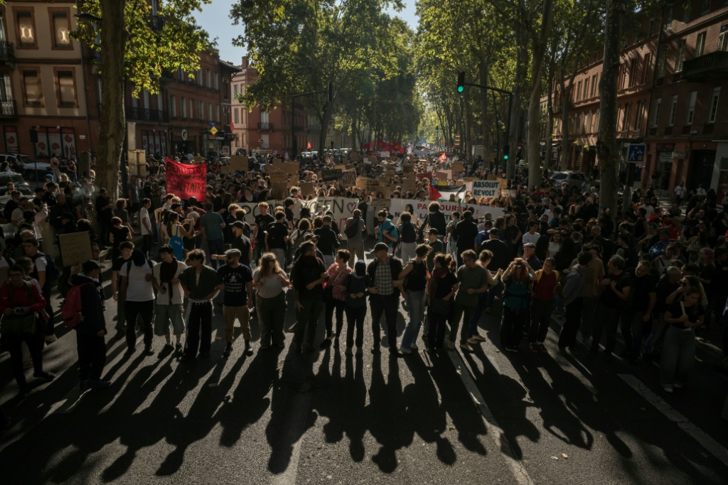 High school students turn out for new protests across France