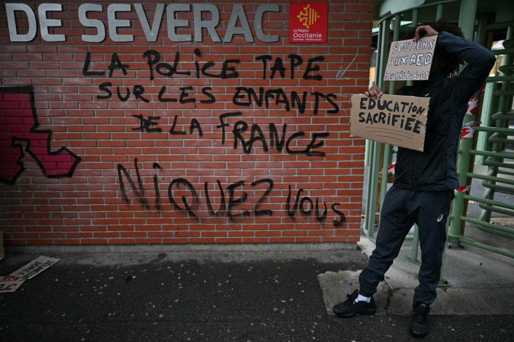 Students urged mobilisation across France, with rallies in Paris and other major cities — SIMON WOHLFAHRT / AFP