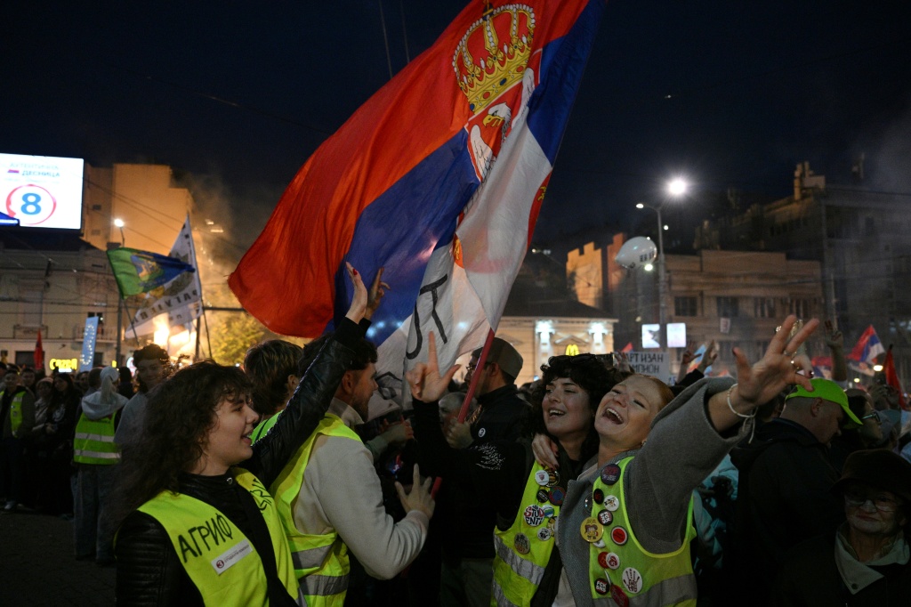 The student-backed movement has fighting corruption as one of its main themes — Andrej ISAKOVIC / AFP
