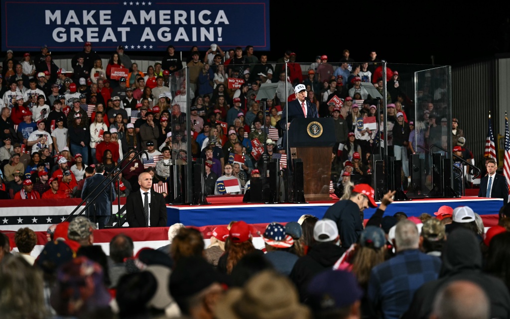 'Make America Great Again' political rallies like the one President Donald Trump held in Greenville, North Carolina may soon go into the history books, once he leaves office in early 2029 — Kent NISHIMURA / AFP