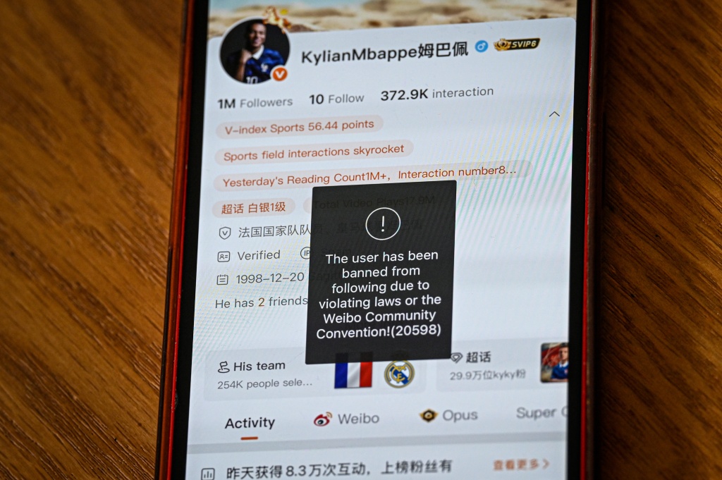 Mbappe furore rages on in China, but Mao comments censored