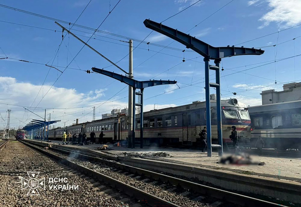 Ukraine's vast train network is a vital form of transport in the country — Handout / AFP