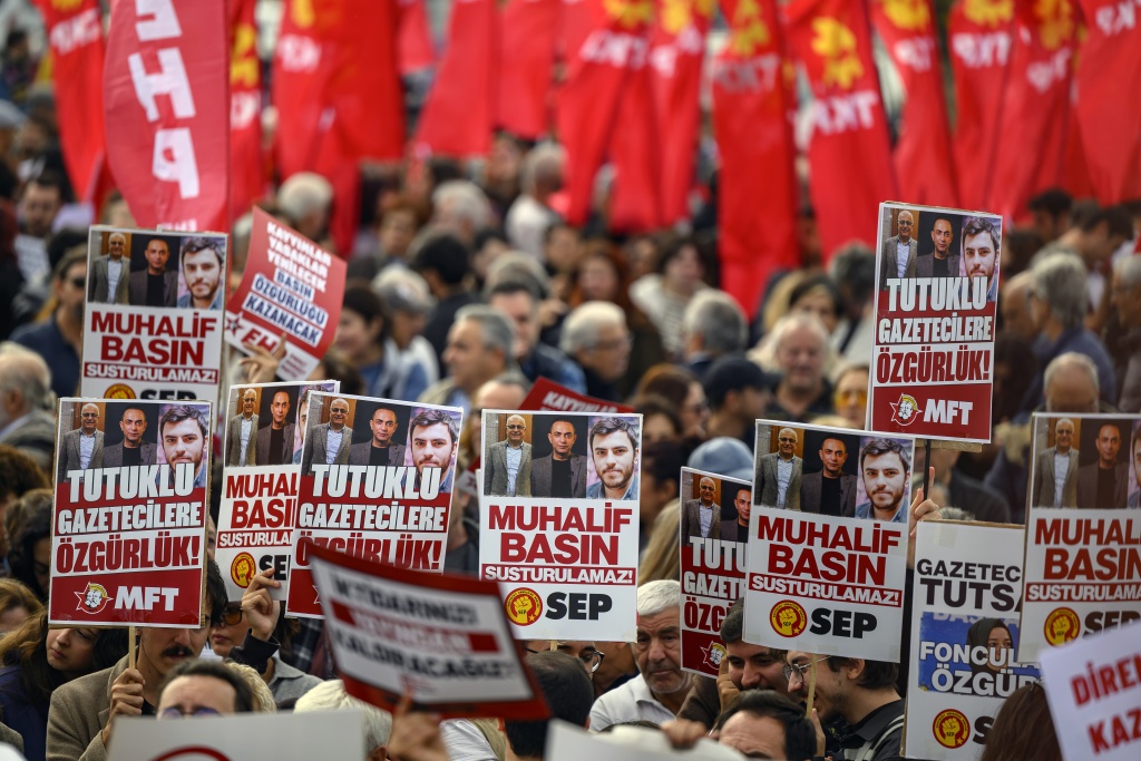 At least 3,000 people gathered on the Asian side of Istanbul — Yasin AKGUL / AFP
