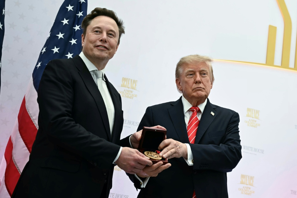 Elon Musk is one of several tech titans who have grown closer to US President Donald Trump — Kent NISHIMURA / AFP