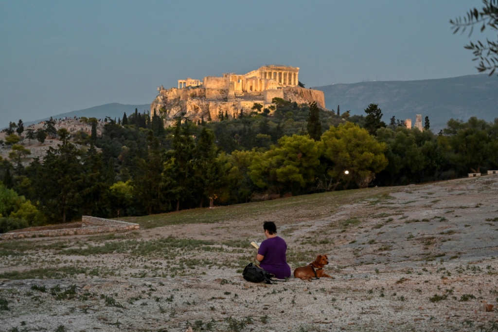 Rubio will make a speech at Pnyx hill, the birthplace of Western democracy — Louisa GOULIAMAKI / AFP