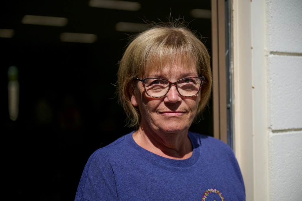 Ohio voter Denise Barber, 68, feels the pinch from higher gasoline costs — DUSTIN FRANZ / AFP