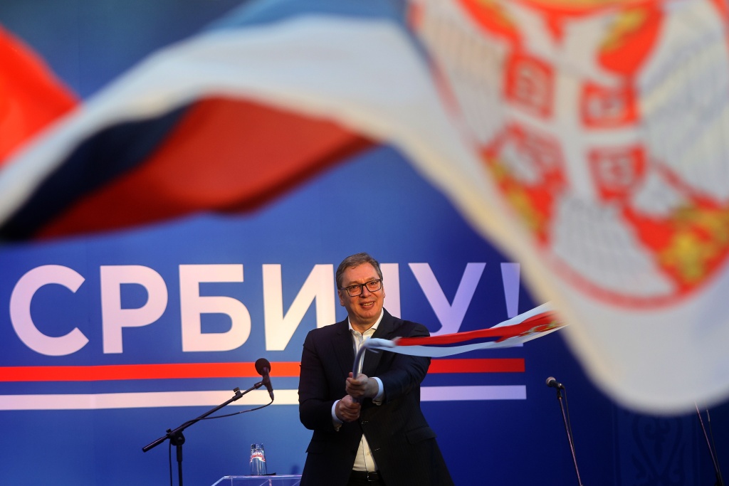 Vucic often cites Serbia's infrastructure and improved living standards as proof of his success — Sasa Djordjevic / AFP