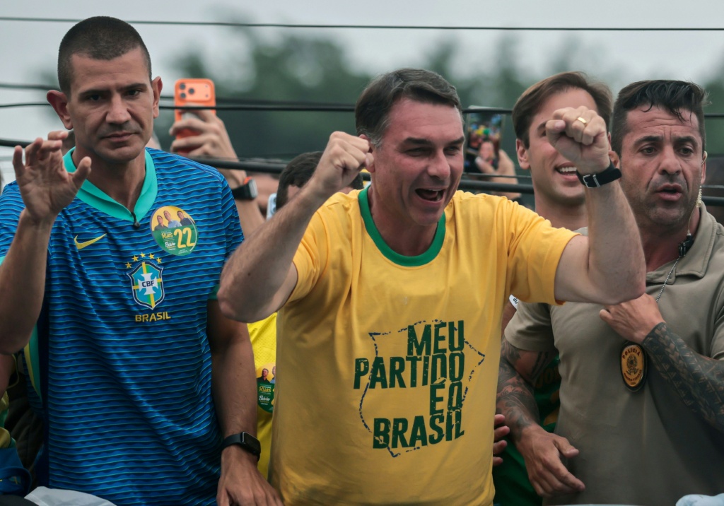 The younger Bolsonaro has vowed a hardline approach to crime and fiscal austerity amid rising public debt — Douglas SHINEIDR / AFP