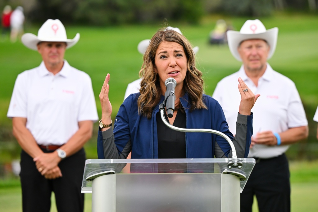 Alberta Premier Danielle Smith says she wants Alberta to remain in Canada, but said the referendum is essentially to understand the will of the province — Minas Panagiotakis