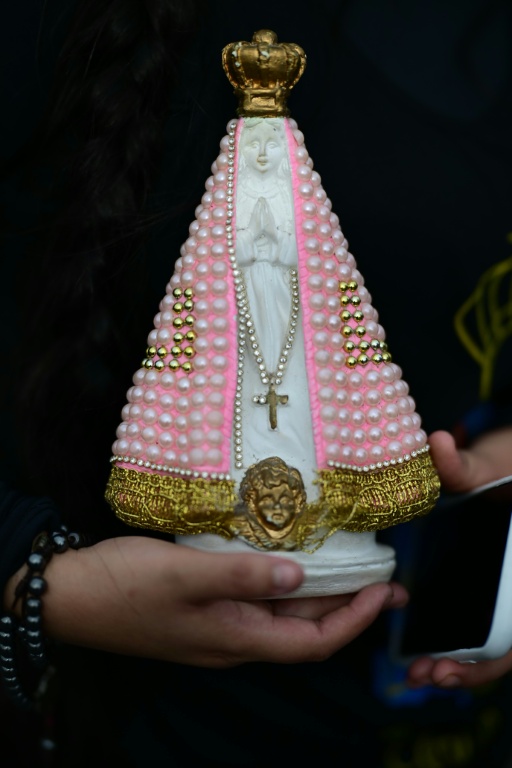 Some Catholics are concerned about the fate of their patron saint, Our Lady of Aparecida, if Flavio Bolsonaro is elected — Pablo PORCIUNCULA / AFP