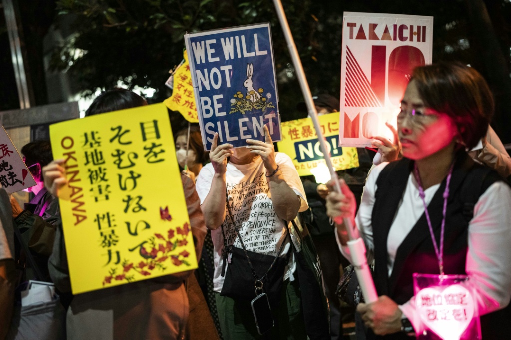 According to police, a US marine stationed on Okinawa was arrested on suspicion of killing a 39-year-old woman at a hotel in Naha and stealing her wallet — Yuichi YAMAZAKI / AFP