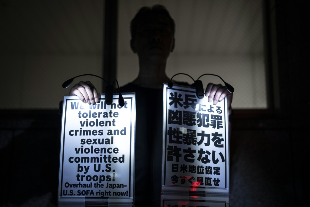 For Americans living on Okinawa, there were fears that the latest incident would create tensions within the community — Yuichi YAMAZAKI / AFP