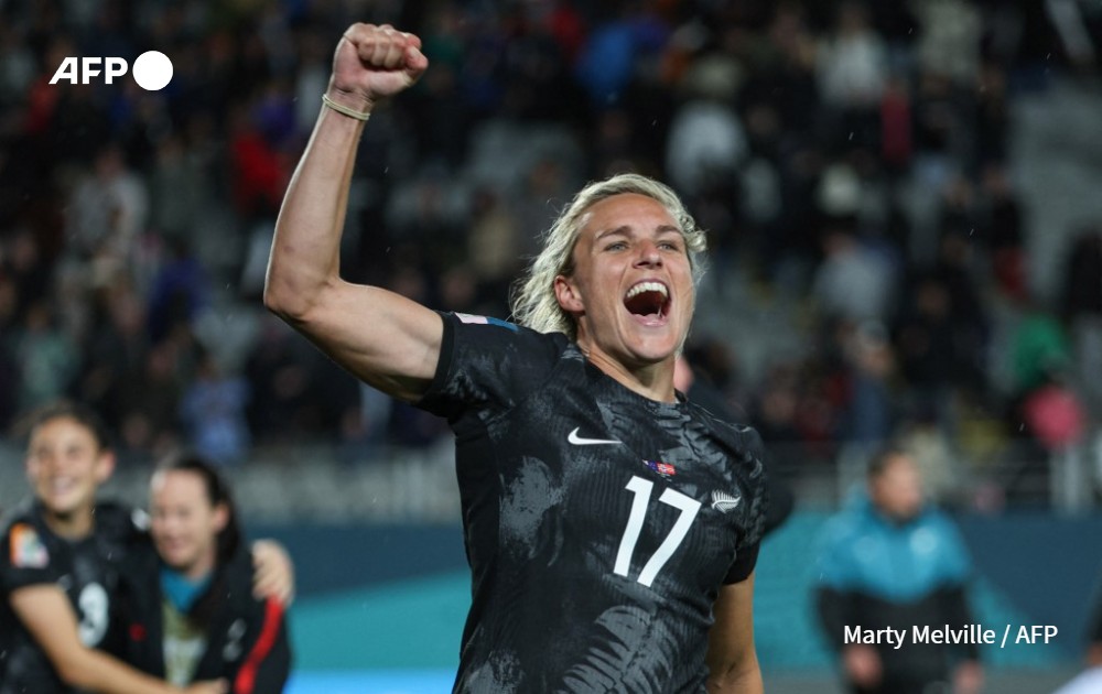 AFP picture by Marty Melville - Hannah Wilkinson New Zealand FIFA Women's World Cup