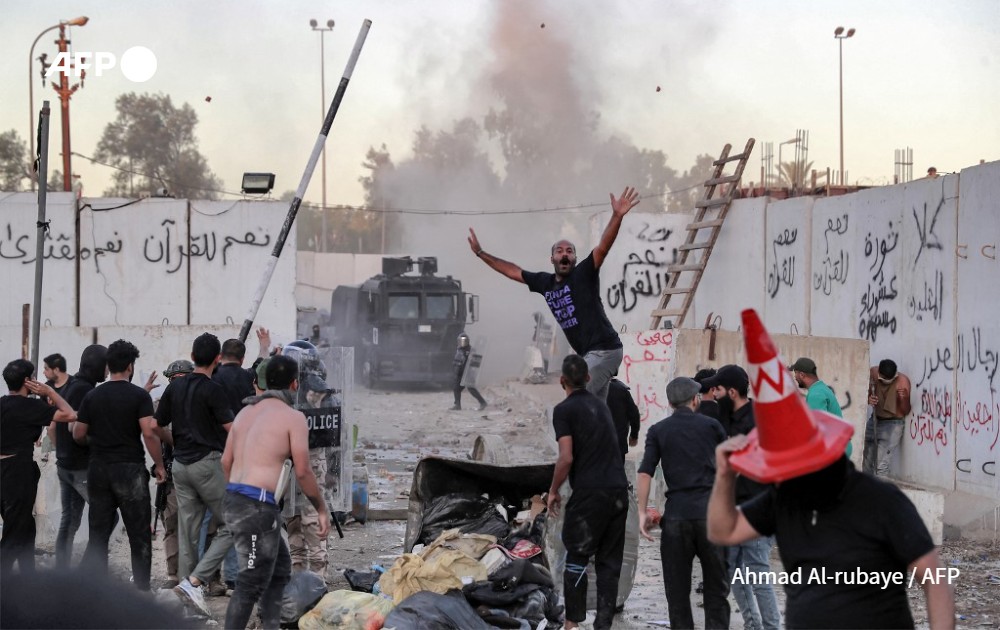 AFP picture by Ahmad al-Rubaye - Iraq protest Sweden Koran