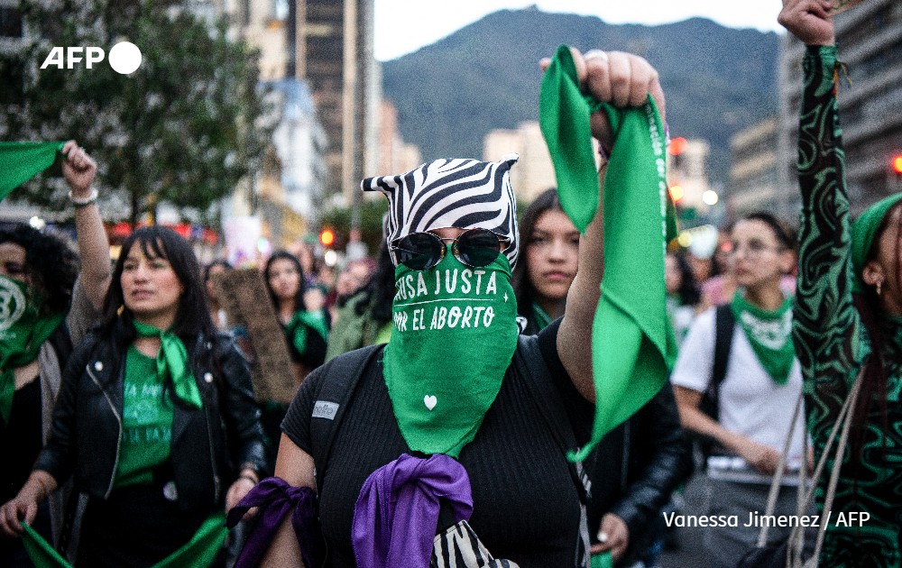 Members of feminist organizations demonstrate