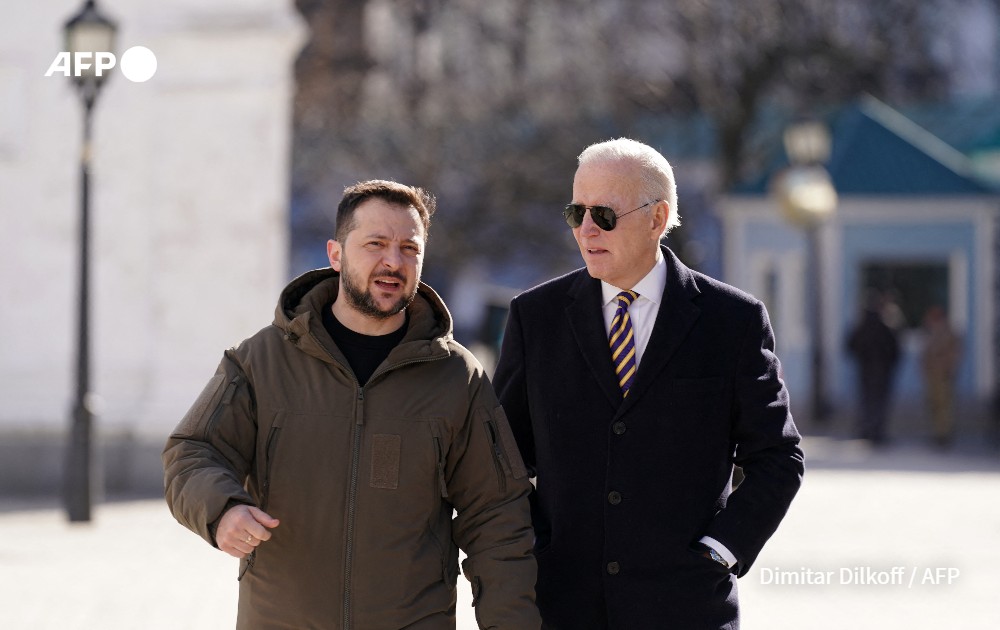 Joe Biden and Volodymyr Zelensky, Kyiv, Ukraine